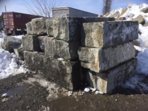 Reclaimed Granite Railroad Trestle Blocks