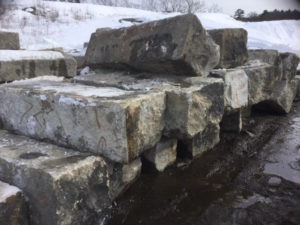 Reclaimed Granite Railroad Trestle Blocks